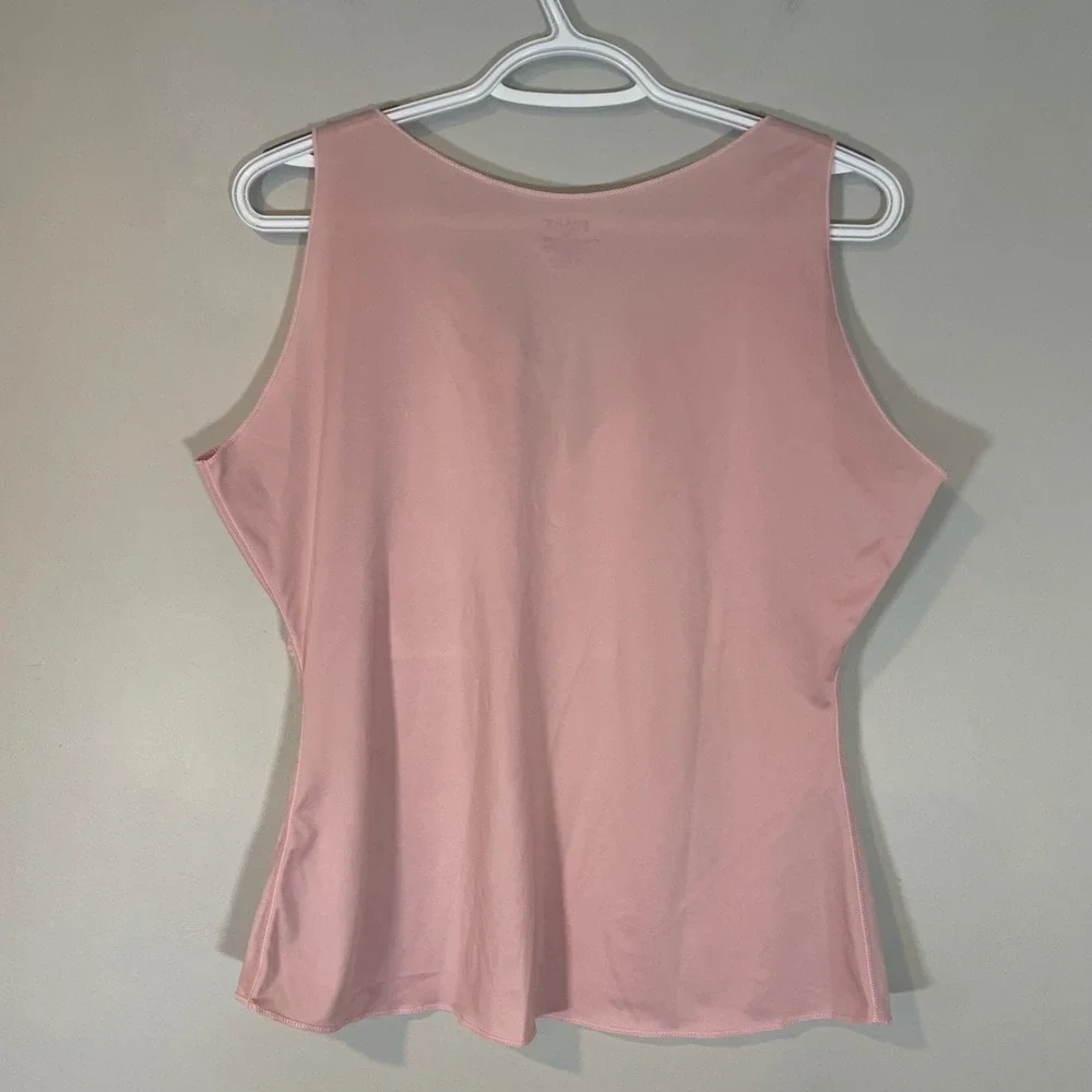 SPANX Hide and Seek Lace‎ V Neck Smoothing Camisole Pink XL Shape Wear Womens